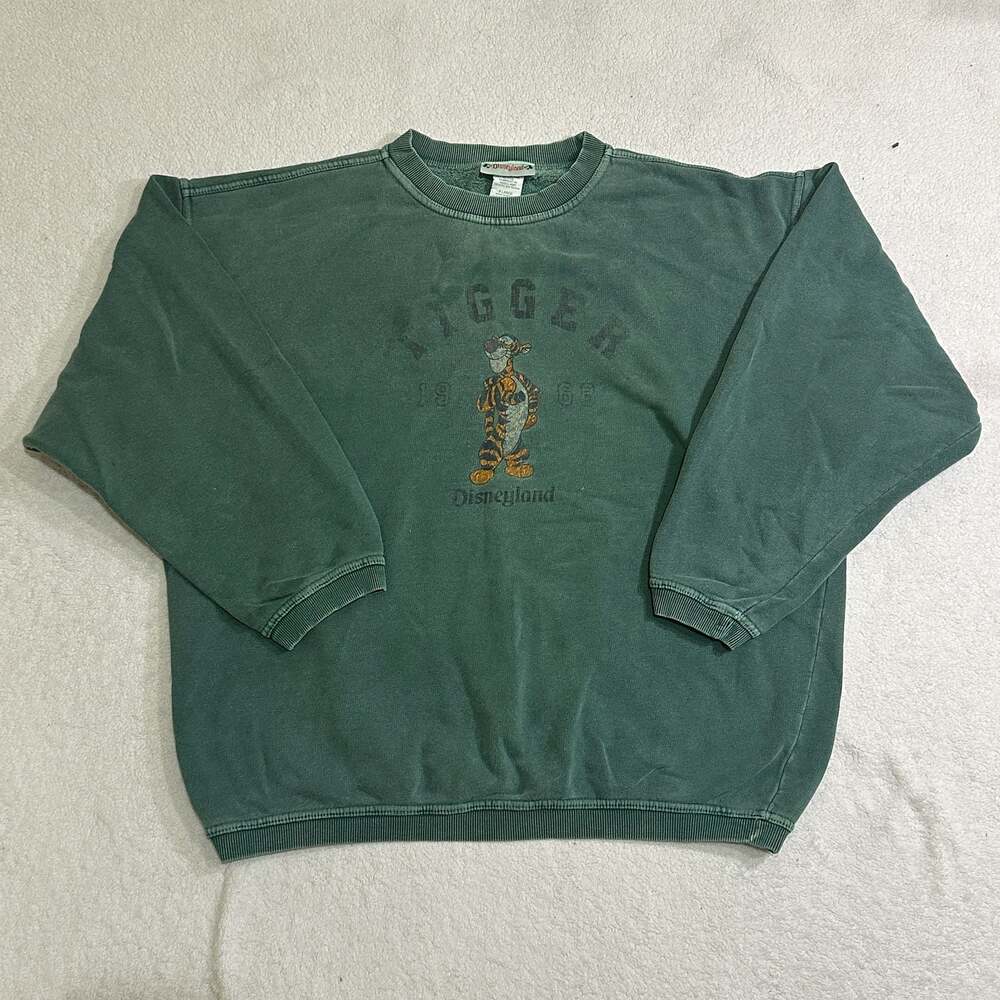 Vintage Disneyland Tigger 1968 Graphic Sweatshirt Green XL